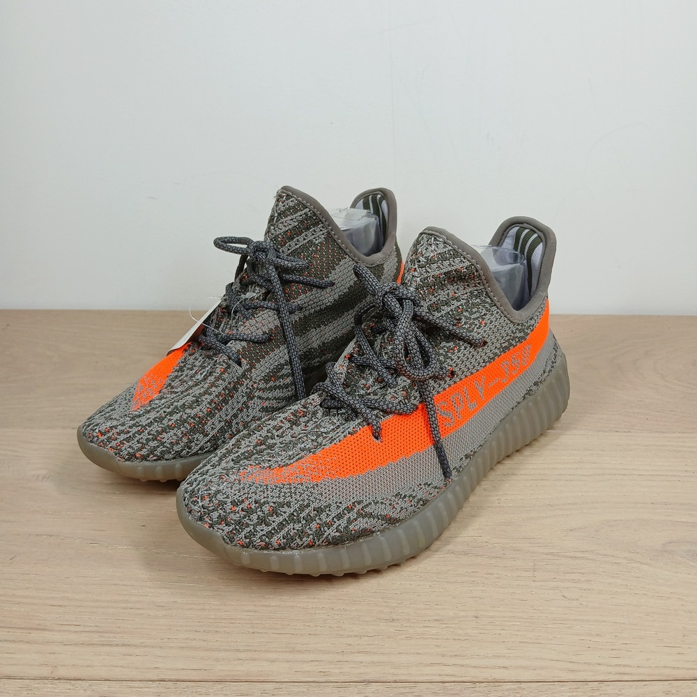 Adidas Yeezy Boost 350 V2 Beluga RF Mens 8 Gray Orange Knit Sneakers